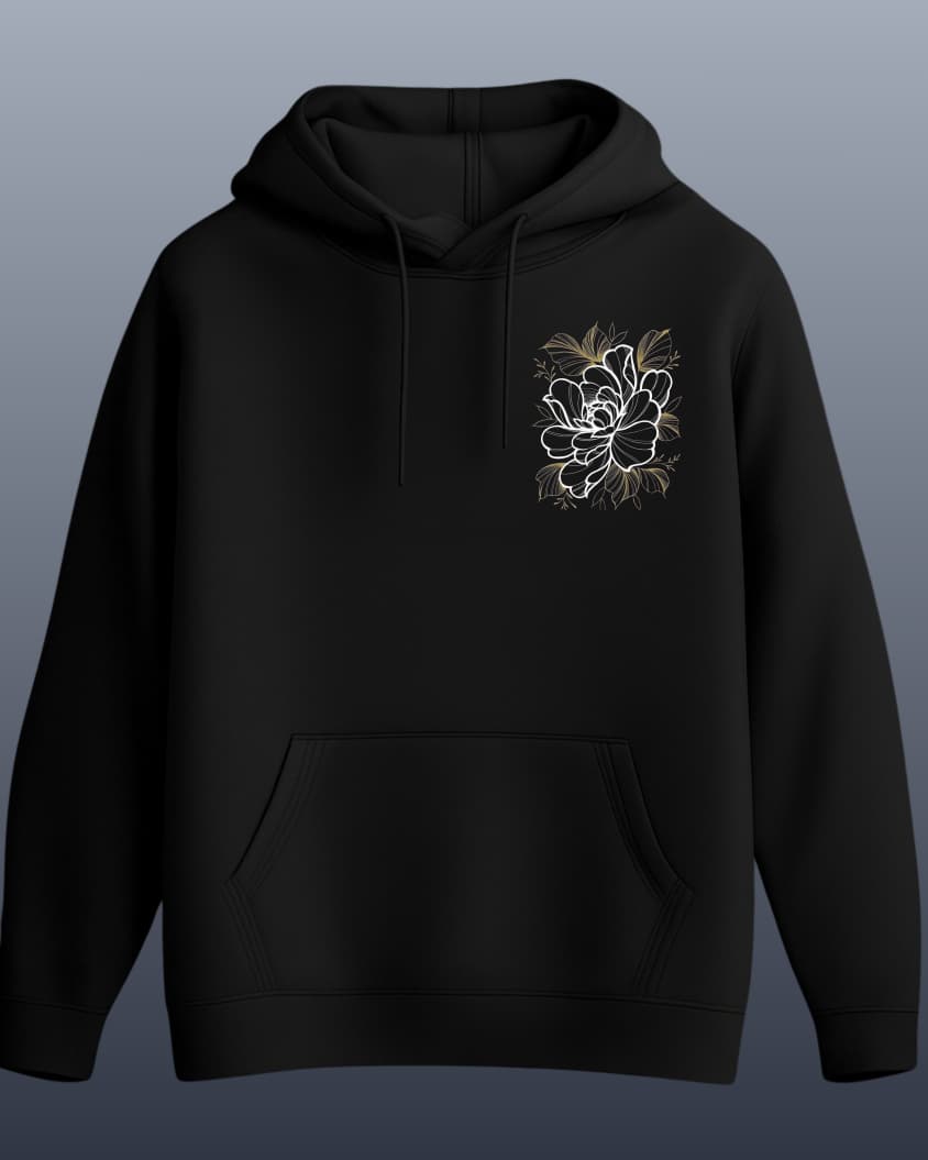 Flower Printed Hoodie
